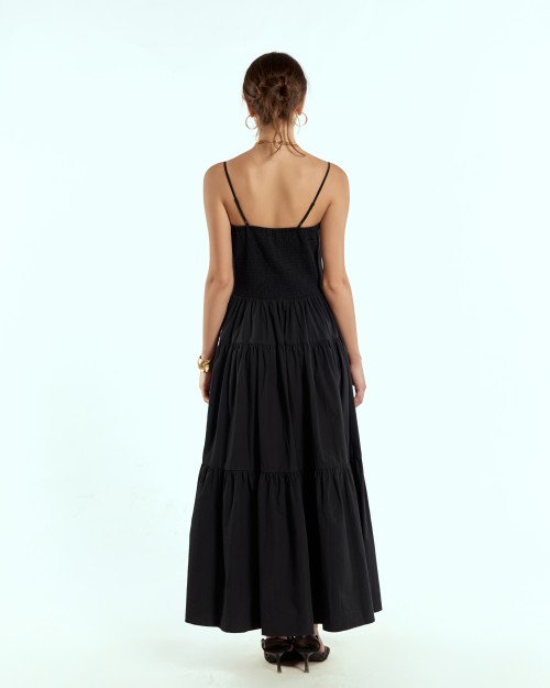 SIXDO Raw Flared Dress for Women